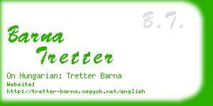 barna tretter business card